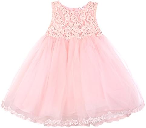 Natty Sweeties baby girls flower dress party dress tutu dress with big bow (3T)