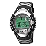 Armitron Men's 406769SIL Chronograph Black and Silver-Tone Digital Sport Watch