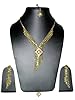 Olive Cubic Zircons Necklace Earring Set Handmade Designer Kundan Bridal Jewelry