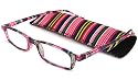 Able Vision Full Readers (Women) Reading Glasses - Crystal Stripe Pink