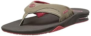 Reef Men's Fanning R Flip Flop, Brown/Light Brown/Red, 15 M US