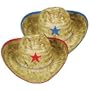 Child Cowboy Hat w/Star & Chin Strap Random Red or Blue
