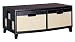 2 Drawer Chest in Brown and Jute Finish Organize It All 29652