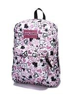 Jansport SuperBreak Daypack - White/Pink World of Hearts