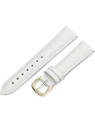 Hadley-Roma Womens LSL717RT 180 18-mm White Crocodile Grain Watch Strap