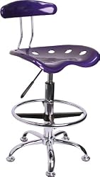 Drafting Stool / Bar Stool in Violet - LF-215-VIOLET-GG