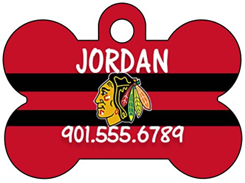 Chicago Blackhawks Dog Tag Pet Id Tag Personalized w/ Name & Number