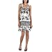 Faith, Love and Passion Smocked Tank Dress with Ruffled Hem - Black/ White