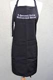 Black 5 Second Rule Enforced Here Embroidered Apron