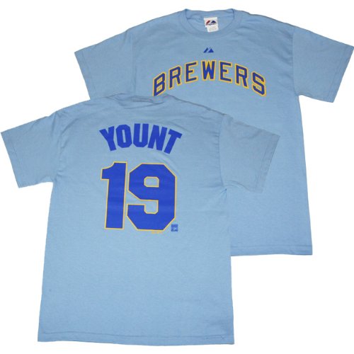 Milwaukee Brewers Retro Logo Robin Yount Men's T-Shirt, XX-Large