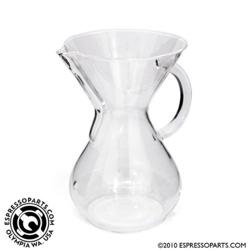 Chemex Ten Cup Glass Coffee Maker with Glass Handle - 10 Cup Coffee Maker