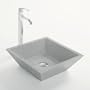 Alexion Tapered Square Resin Vessel Sink - Sandy Gray Matte Finish