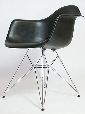 x4 Charles & Ray Eames Style DAR Eiffel Dining Lounge Chair (Black) by Tacorite Furniture