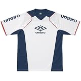 (アンブロ)UMBRO S/S プラクティスシャツ UBS7230 WNV ホワイト×ネイビー M