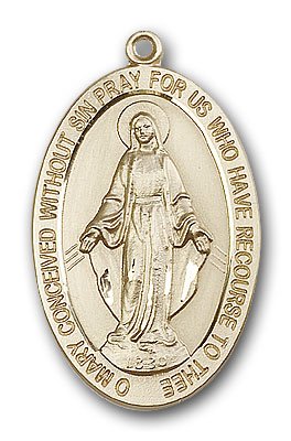 14kt Gold Miraculous Medal