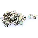 30 Pcs Spring Metal Car Panel Fender Screw U-Type Clips 12.4mm x 23mm