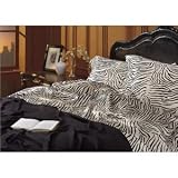 2pcs Super Soft Satin Silky Black and White Zebra King pillowcases