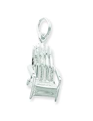 Sterling Silver Beach Chair Charm Pendant Jewelry