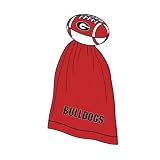 Georgia Bulldogs Plush NCAA Football with Attached Security Blanket