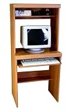 RUSH Computer Desk w / Hutch, Fashion, Honey finish, 53H x 24W x 26.5D