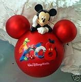 Walt Disney World 2008 Mickey Mouse Icon Silhouette Sculpture Glass Ornament (Walt Disney World Exclusive) + FREE $25 Disney Gift!