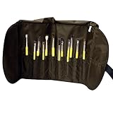 Bdellium Tools Professional Antibacterial Makeup Studio Line Eyes 12pc. Brush Set with Roll-Up Pouch