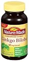 Nature Made Ginkgo Biloba Extra-Count Bottles Capsules, 60 mg, 60-Count Bottles (Pack of 3)