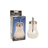 TRADITIONAL GLASS CHROME SUGAR SHAKER POURER DISPENSER