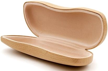 Crush Proof Hard Shell Sunglass/Eyeglass Case-Faux -Tan Oak Wood Print