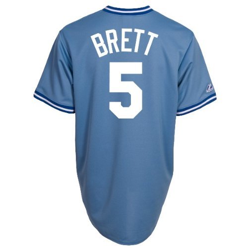 George Brett Kansas City Royals Majestic Light Blue Cooperstown Replica Jersey