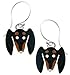 Dachshund Black & Tan Enamel & Sterling title=