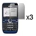 3 Pack of Premium Reusable LCD Screen Protectors for Nokia E63 [Accessory Export Packaging]
