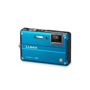 Wasserdichte Digitalkamera Panasonic Lumix DMC-FT 2 EG-A (14 Megapixel 4-fach opt. Zoom, 6,8 cm Display, Bildstabilisator, 10m wasserdicht) blau