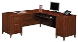 Bush Furniture Somerset L-Desk 71-Inch- box 1 of 2, Hansen Cherry