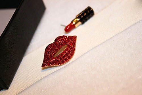 Santana ExquisiteFashion Personality Crystal Stud Earrings Gilded Lipstick XiangchunFashion Jewelry