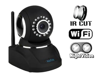 (Hot Sale) HooToo® HT-IP210F IP Wired/Wireless Network IP Camera, Motorized Pan/Tilt Viewing Angle (Horizontal: 320° & Vertical: 120°) Wi-Fi Connection, Two-way Audio Communication, Upgraded Night Vision with 16 Built-in IR Illuminators, IR Cut Filter Eliminates Washed-Out or Unreal Colors, Software Supports Up To 64 Expandable Cameras, Remote Control From Smart Phone, Tablet or Computer, Black (Hot Sale) HooToo® HT-IP210F IP Wired/Wireless Network IP Camera, Motorized Pan/Tilt Viewing Angle (Horizontal: 320° & Vertical: 120°) Wi-Fi Connection, Two-way Audio Communication, Upgraded Night Vision with 16 Built-in IR Illuminators, IR Cut Filter Eliminates Washed-Out or Unreal Colors, Software Supports Up To 64 Expandable Cameras, Remote Control From Smart Phone, Tablet or Computer, Black