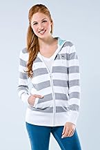 Long Sleeve Bold Striped Zip Front Hooded Sweater