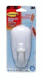 3M Command 17600B Bathroom Hook with Water-Resistant Strips