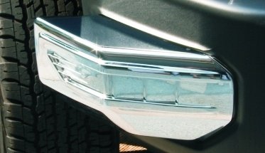 Toyota FJ Cruiser Chrome Front Bumper Covers 2007, 2008, 2009, 2010