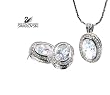 Swarovski & Zirconia Pendant & Earring Set