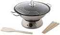 Bestron DFD1500 Wokgerät Edelstahl mit Deckel 1000 Watt