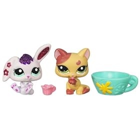Littlest Pet Shop - 34426 - Poup�e et Mini-Poup�e - Petshop Duo - Chat(2355) et Lapin(2354)