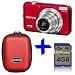 eHome Bundle: Fuji JX530 red Digital Camera +4GB +Case (14MP 5x Optical Zoom 2.7