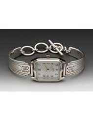 Silver Spoon Sterling Silver Art Deco Ladies MOP Watch Unique