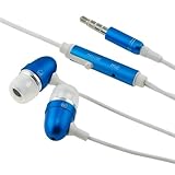 eForCity Universal 3.5mm In-Ear Stereo Headset w/ On-off & Mic, Blue