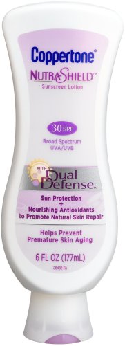 Coppertone Nutrashield Sunscreen Lotion, SPF 30, 6-Ounce Bottles (Pack of 2)