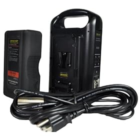 Dracast DR-1x89S-1xCH2V-KIT V-Mount Battery and Charger Kit, Black