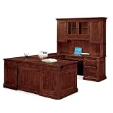 Arlington Medium Walnut Right UDesk with Hutch