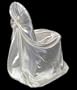 New Pack of (100) Ivory Satin Wedding Banquet Chair Covers Self Tie Bow Design