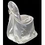 New Pack of (100) Ivory Satin Wedding Banquet Chair Covers Self Tie Bow Design